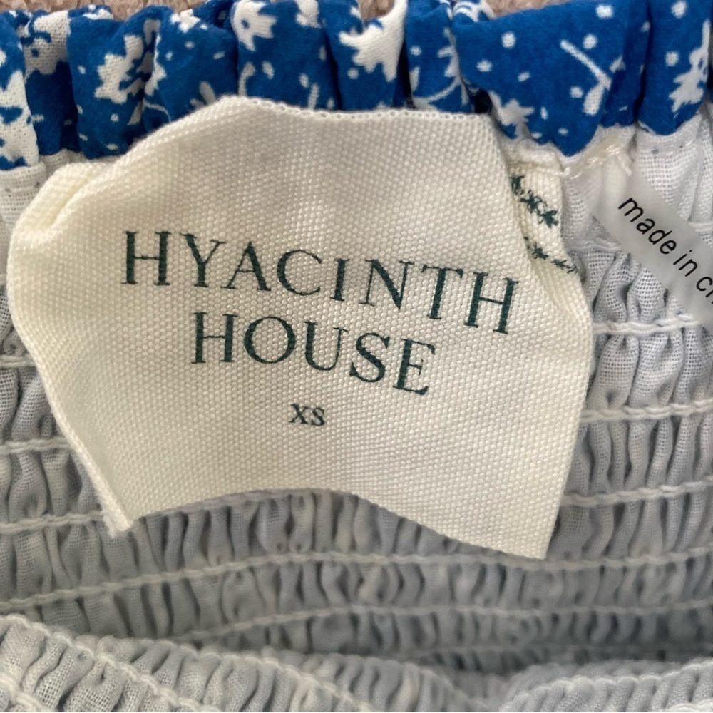 NEW Hyacinth House Floral Puff Sleeve Mini Dress Women’s S Blue Tuckernuck Party - Picture 9 of 16